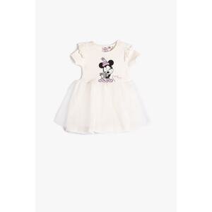 Koton Minnie Mouse Tulle Dress Frilly Licensed Short Sleeve Cotton
