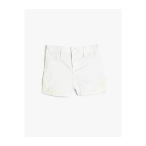 Koton Shorts Crochet Lace Detail Pocket Cotton Blended