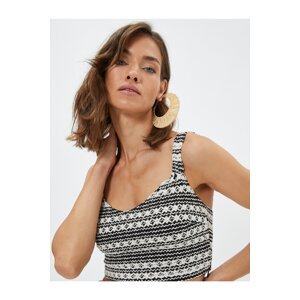 Koton Melis Agazat X Cotton - Straps Crop Singlet