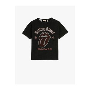 Koton Rolling Stones T-Shirt Licensed Short Sleeve Crew Neck Cotton