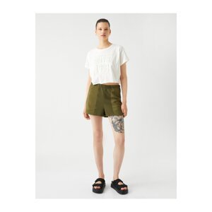 Koton Mini Shorts Elastic Waist Pocket Detailed