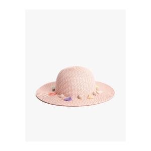 Koton Straw Hat with Pompom Detail