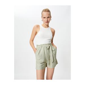 Koton Belted Shorts Pocket Viscose