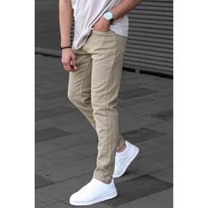 Madmext Men's Stone Color Canvas Slim Fit Trousers