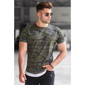 Madmext Camouflage Patterned Khaki Men's T-Shirt 4480