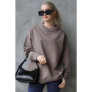 Madmext Smoked Women's Basic Oversize Sweatshirt