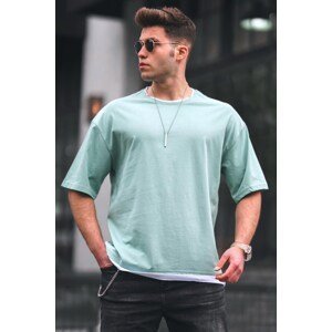 Madmext Men's Oversize Green T-Shirt 4978