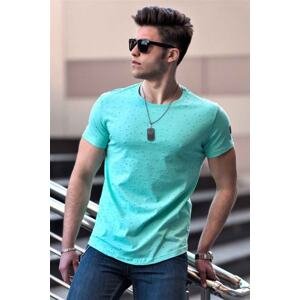 Madmext Ripped Detailed Turquoise T-Shirt 2883