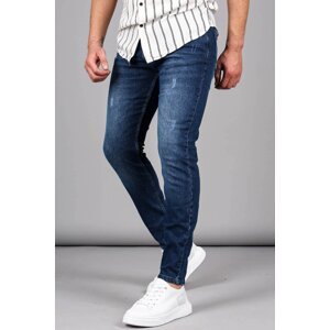 Madmext Straight Leg Relaxed Cut Men's Blue Jeans 6328