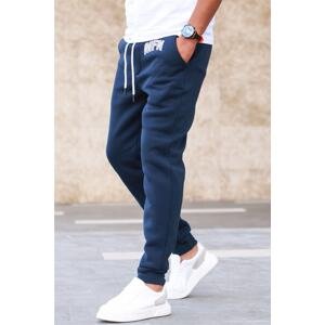 Madmext 3-Threads Navy Blue Men's Tracksuit with Rayon 5427