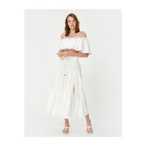 Koton Slit Cotton Midi Skirt