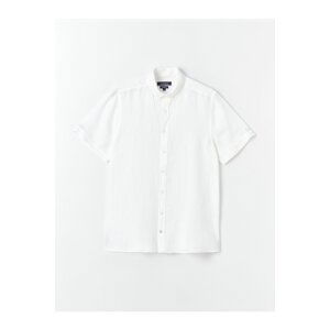 LC Waikiki Men's Regular Fit Short Sleeve Linen Shirt