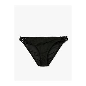 Koton Embroidered Scalloped Bikini Bottoms with Piping Detail on the Sides, Normal Waist.