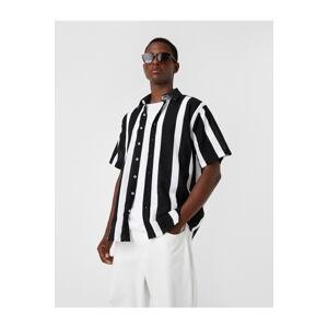 Koton Striped Short Sleeve Shirt