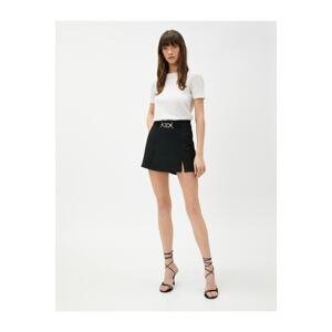 Koton Belt Detailed Mini Skirt with Shorts