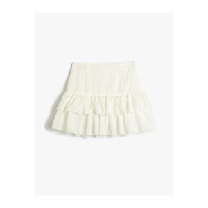Koton Scallop Mini Skirt Flounced Ruffles