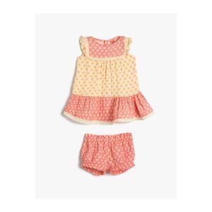 Koton Dress Sleeveless Frilly Matching Shorts Detailed 2-Pack Cotton