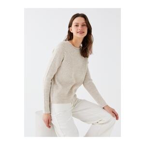 LC Waikiki Women's Crew Neck Plain Long Sleeve Knitwear Sweater