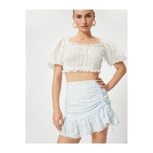 Koton Pleated Ruffle Mini Skirt