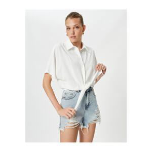 Koton Strapless Shirt Short Sleeve Buttoned