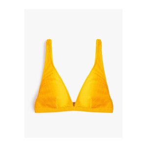 Koton Triangle Bikini Top, Textured Thick Straps