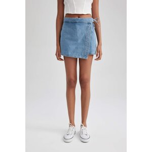 DEFACTO Short Skirt Normal Waist Cut End Short