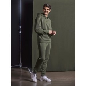 Olive Men's Hoodie Authentic Russell