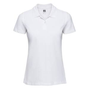 White Women's Polo Shirt 100% Russell Cotton