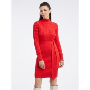 Červené dámske svetrové šaty ORSAY