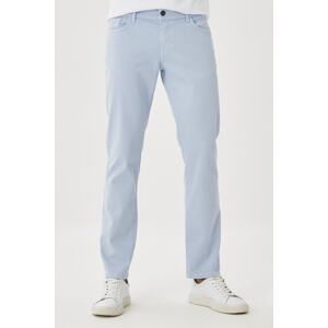 ALTINYILDIZ CLASSICS Men's Blue 360 Degree All-Direction Stretch Slim Fit Slim Fit Cotton Comfort Trousers
