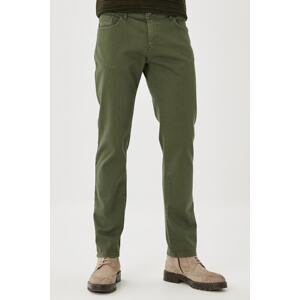 ALTINYILDIZ CLASSICS Men's Green 360 Degree All-Direction Stretch Slim Fit Slim Fit Cotton Flexible Comfortable Trousers