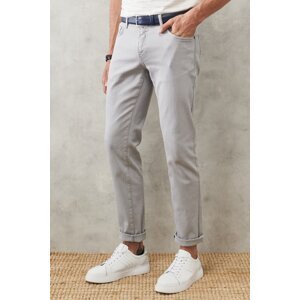 ALTINYILDIZ CLASSICS Men's Gray 360-Degree Flexibility in All Directions, Comfortable Slim Fit Slim-fit Pants.