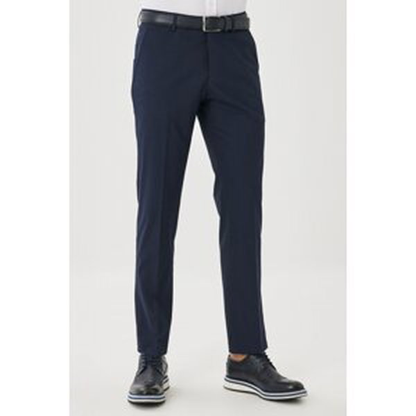 AC&Co / Altınyıldız Classics Men's Navy Blue Regular Fit Relaxed Fit Side Pocket Classic Trousers