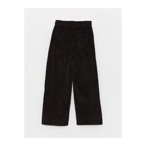 LC Waikiki Wideleg Velvet Girls' Trousers with Elastic Waist