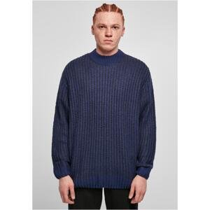 Oversized two-tone sweater navy blue/midnightnavy