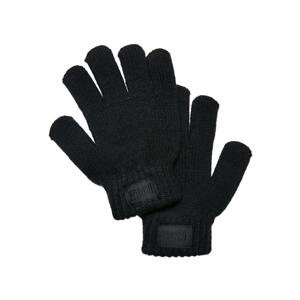 Children's knitted gloves black
