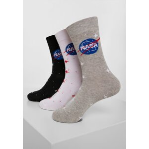 NASA Insignia 3-Pack Socks Black/Grey/White