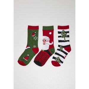 Stripe Santa Christmas Socks - 3-Pack multicolor