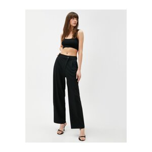 Koton Palazzo Trousers Asymmetrical Buttons