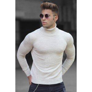 Madmext Beige Turtleneck Sweater 4656