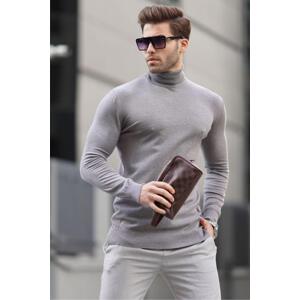 Madmext Anthracite Men's Turtleneck Knitwear Sweater 6809