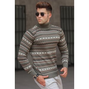 Madmext Khaki Turtleneck Knitwear Sweater 5170