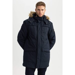 DEFACTO Water Repellent Regular Fit Faux Fur Puffer Jacket