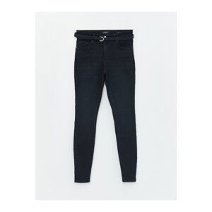 LC Waikiki Belted Waist Skinny Fit Women's Jean Trousers