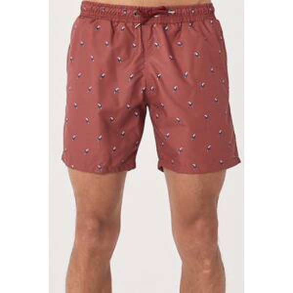 AC&Co / Altınyıldız Classics Men's Burgundy Standard Fit Casual Patterned Swimwear Marine Shorts