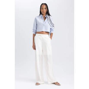DEFACTO Wide Leg With Pockets Cotton Trousers
