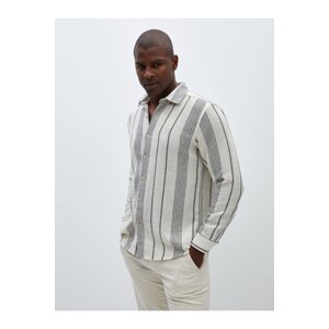 LC Waikiki Men's Regular Fit Long Sleeve Striped Shirt