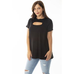 Şans Women's Black Chest Detailed Blouse