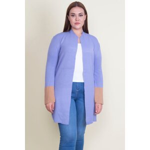 Şans Women's Plus Size Lilac Knitwear Cardigan
