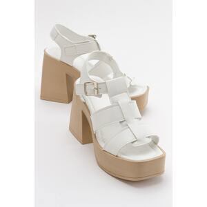 LuviShoes Prek White Skin Women's Heeled Sandals